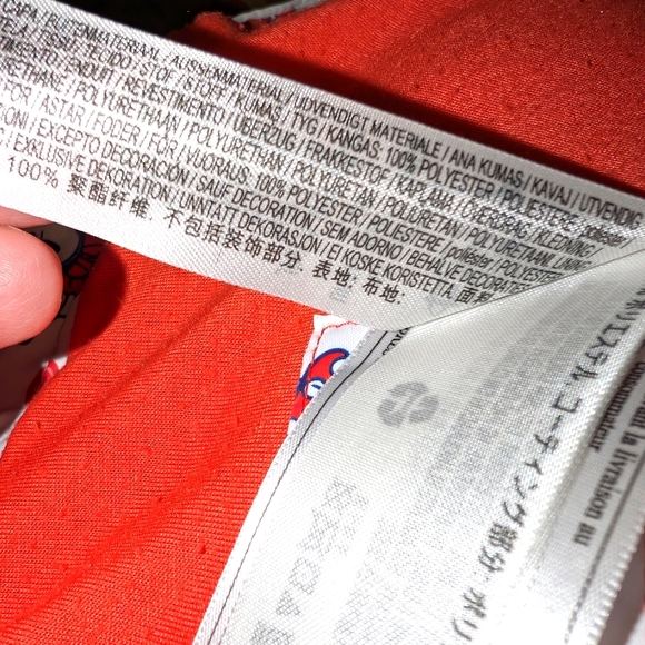 Disney Minnie Mouse Red Packable Rain Jacket Hood Attached‎ Ears Pouch Size 2 - Picture 15 of 15